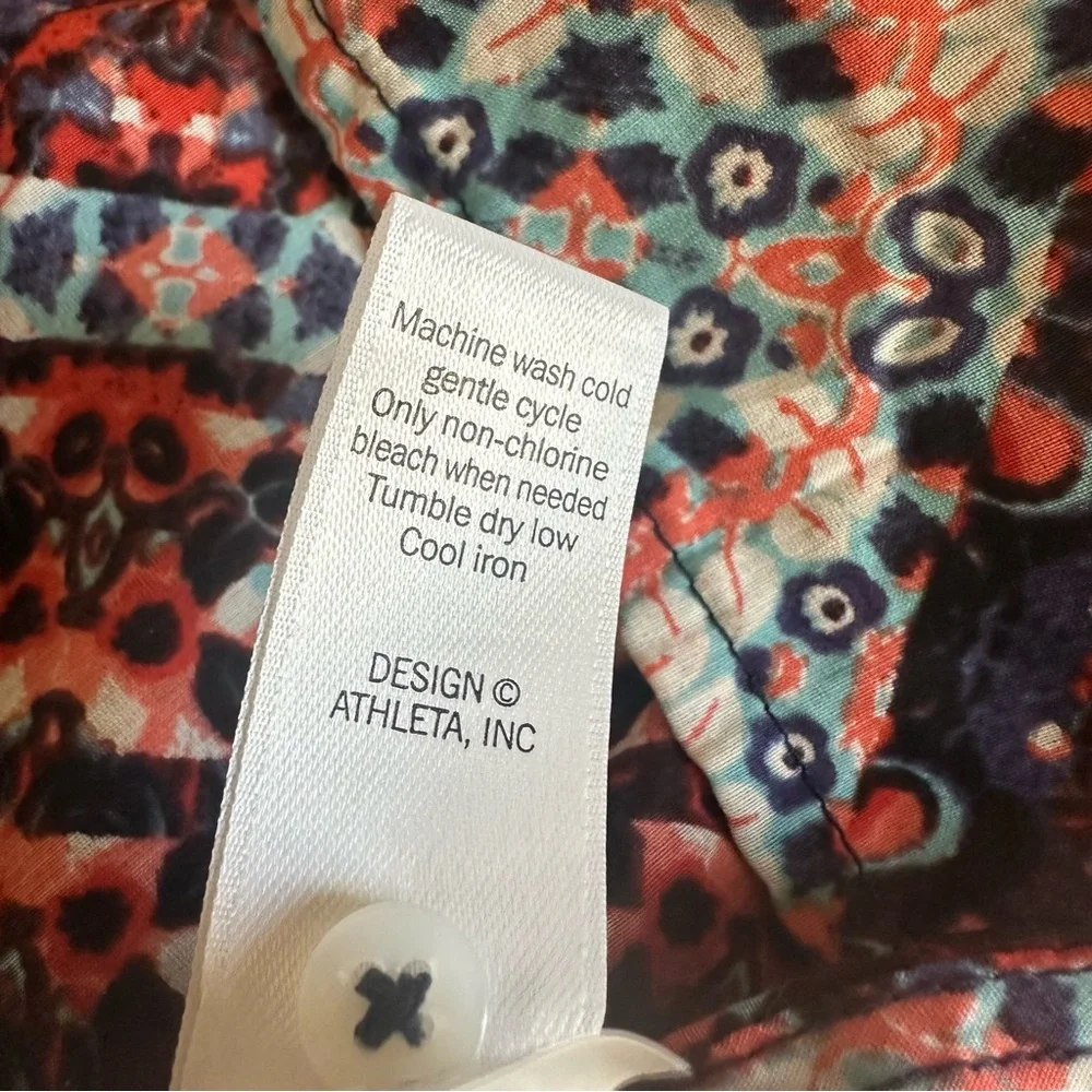 Athleta High Desert multicolored cotton silk blend kimono swim cover-up. Size S.